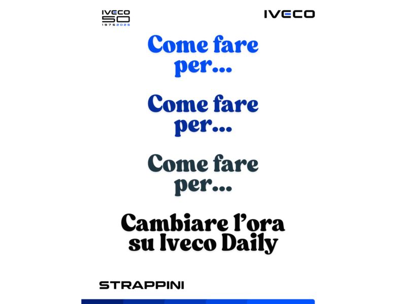 Come fare per cambiare l'orario su Iveco Daily: guida passo passo